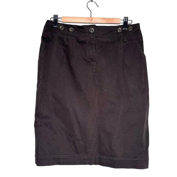 Weekend Max Mara | Dark Brown Knee Length Skirt Size 6 - Picture 1 of 6